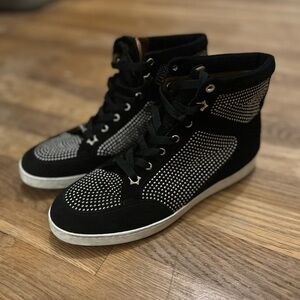 Jimmy Choo High Top Studded Sneakers